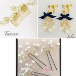 大人気小枝アクセ3点セット☆ヘアアクセサリー コーム イヤリング ピアス ウエディング お呼ばれ パール  髪飾り ブライダル ウェディング 卒業式   二次会 パーティ 列席