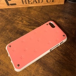 本革 iPhone7/8/X/XS/XR  ピンク 星柄 背面タイプ iPhoneケース