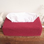 ティッシュＢＯＸカバー（深型・カシスレッド）