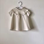 【90】プルメリアのフリルヨークブラウス＊マッシュルーム