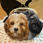 がま口 リアル犬