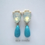 No.67 💎 ターコイズのビジューピアス 💎