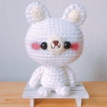 1919abe様用まっしろかわいいシロクマちゃんあみぐるみ