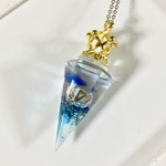 海の欠片  ペンデュラムネックレス レジン