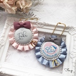 Heart charm rosette♡