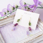 藤色デザイン　ピアス＆イヤリング