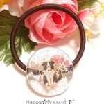 ボーダーコリーの大人可愛い💓flowerパールのキラキラ✴️ヘアゴム❤️✨ 送料無料 犬 花 春 限定 プレゼント ラッピング