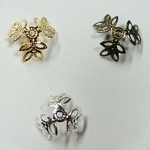 ケース入【14mm  70個   金古美】座金　ビーズキャップ　写真上段右　金古美