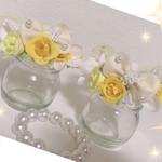 ✩.*˚  スイセンのリボン付き花冠  ✩.*˚