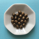 メロン型のアクリルビーズ（銅古美/8mm/20個）