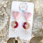 【B様専用】チョコheart×ドーナツ♥strawberryイヤリング