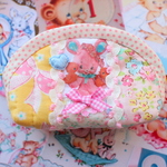 hana*ハンドメイド★レトロアニマルのミニミニポーチ♪ピンクバニーちゃん