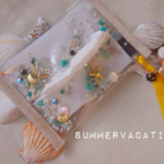 送料込＊再販▶︎夏の宝石箱〜summer vacation〜◀︎ティッシュケース☆海・海辺・marine・貝・ヒトデ・イカリ