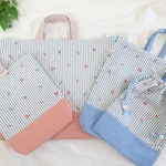 m＊mima＊am＊様オーダー品　チェリーストライプ柄のご入学４点セット