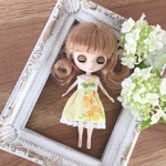 再販4★｡.*送料無料❤︎ミモザのワンピース(プチブライスサイズ)