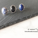 ❇️天然石リング  antique silver💍cabochon ring