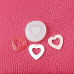 ハンドメイド シリコンモールド オープンハート フラット