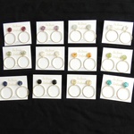  誕生石ピアス/イヤリング　フープタイプ
