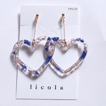 Botanical heart ノンホールピアス イヤリング