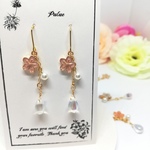 貼るピアス*小ぶりの桜ピアス/イヤリング