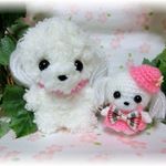 ✿d…様専用✿あみぐるみ✿マルチーズちゃん＆マルチーズちゃん❢ストラップ♪