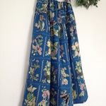 ＊retro butterfly♪ロングティアードスカート(blue)＊