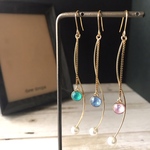 ✳︎パステルカラーのロングウェーブピアス/イヤリング✳︎