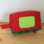 受注制作　スイカ　ビタット付きオムツポーチ　お尻ふき別収納可能　
