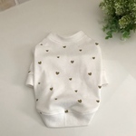 犬服 プチハートの長袖Tシャツ