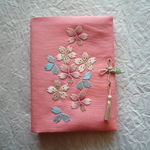 日本刺繍のシステム手帳（桜-1）(F1905)