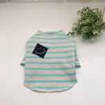 犬服＊パステルカラーボーダーの長袖Tシャツ