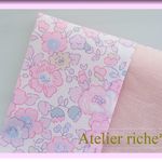 Ｔさまご予約品　LIBERTY&カラーリネン　Betsy - Rose Buvard 　 ローズビュバール　手帳＆ブックカバー兼用タイプ　オーダーメイドサイズ