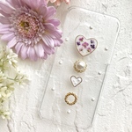 押し花 スマホケース     iPhoneケース アンドロイド クリア