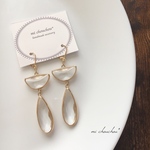 大ぶり クリア × クリア ピアス/イヤリング