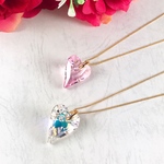 SWAROVSKI ピンクハート ネックレス