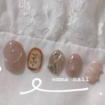 【再再販】《No.6》ネイルチップ   囲みべっ甲 ワイヤー   # 春 # 囲み # くすみカラー#ネイル
