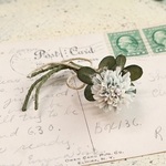 布花 しろつめ草のブローチ