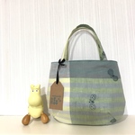 もっと丸みバッグ ミナペルホネン choucho yellow mix × moss green  