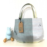 もっと丸みバッグ ミナペルホネン choucho yellow mix × moss green  