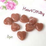 アクリル製♡ハートビーズ♡ミルキーピンク