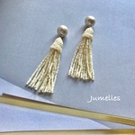  pearl with tussel / mini / white 