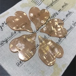 4個✦変形 アクリルハートパーツ 1穴