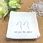 【送料無料】フックピアス プラチナカラー 200個【A-1】