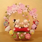 桜満開♪花より団子！？の2wayリース②