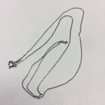 Pt850 プラチナネックレス 40cm カットあずきネックレス 新品レディース