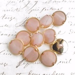 ■再販■10個入■15mm■ビンテージボタン (カット　ベージュ)　 [1391-15] アクセサリーに! 