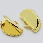 【直輸入】ワニグチ*リボン留め金具(小)*22個セット*9×13x8mm

