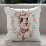 クッションカバー シュナウザー タイ 犬 jubileecushionai012