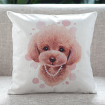 クッションカバー 犬トイプードル ネックレス jubileecushionai003