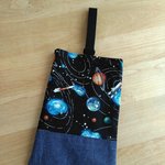 【送料込  在庫限り】🚀綿麻キャンバス×デニム🌏上履き入れ